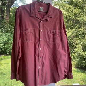 J. Crew Red Chambray Button Down Shirt XL.